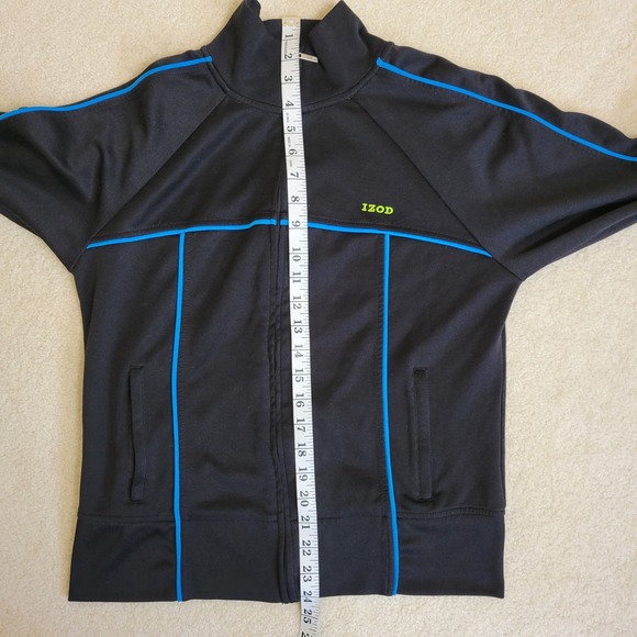 IZOD Movement Track Jacket Womens Medium Zip Blue Black Activewear Pockets - Picture 10 of 12